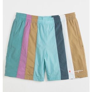 CHAMPION Nylon Stripe Mens Volley Shorts Size Large NWT MSRP: $50